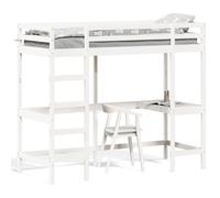 Vidaxl Lit Superposé Sans Matelas Blanc 80x200 Cm Bois De Pin Massif Blanc