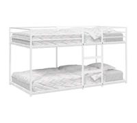 vidaXL Lit superposé sans matelas 90x190 cm Acier Blanc