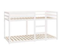 Lit superposé 90x190 cm pin massif blanc solide Blanc