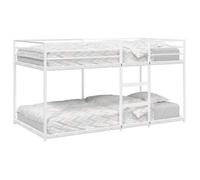vidaXL Lit superposé 4019884 sans matelas, acier blanc 90x200 cm