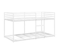Vidaxl Lit Superposé Sans Matelas Blanc 90x200 Cm Acier Blanc