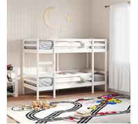 vidaXL Lit superposé mezzanine Bois de pin massif 90x200 cm Blanc