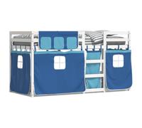 Vidaxl Lit Superposé Sans Matelas Bleu 75x190 Cm Bois De Pin Massif Marron