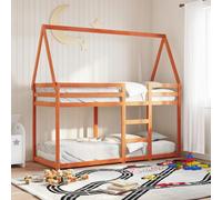 Vidaxl Lit Superposé Sans Matelas Cire Marron 75x190 Cm Pin Massif Marron
