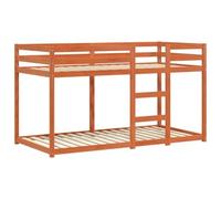vidaXL Lit Superposé, Lit Mezzanine pour Enfant, Lit Surélevé, Meuble de Chambre à Coucher, Moderne, Cire Marron 90x190 cm 3214875