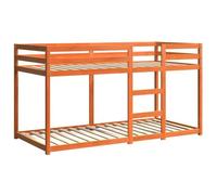 vidaXL Lit superposé 3214874 – Lit mezzanine pour enfant, pin massif cire marron 90x200 cm