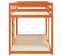 vidaXL Lit Superposé, Lit Mezzanine pour Enfant, Lit Surélevé, Meuble de Chambre à Coucher, Moderne, Cire Marron 90x200 cm 3214874