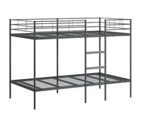 vidaXL Lit superposé sans matelas 100x200 cm noir acier (42000324)