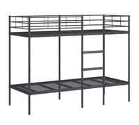 vidaXL Lit superposé 42000319 sans matelas noir 75x190 cm acier