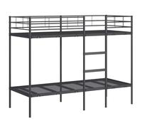 vidaXL Lit superposé 42000320 – 80x200 cm Noir en acier – sans matelas