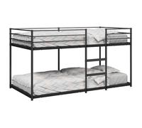 vidaXL Lit superposé sans matelas 90x200 cm acier noir
