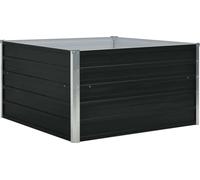 vidaXL Lit surélevé 100×100×45 cm Acier galvanisé anthracite