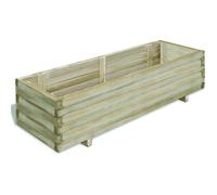 vidaXL Jardinière surélevée Bac à fleurs rectangulaire en bois pour jardin et balcon