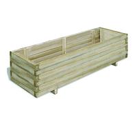 vidaXL Jardinière surélevée Bac à fleurs rectangulaire en bois pour jardin et balcon
