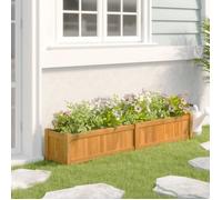 vidaXL Lit surélevé 150x30x25 cm bois massif de teck 362659