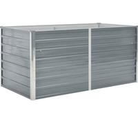 Vidaxl Jardinière 160 X 80 X 77 Cm Gris Acier Galvanisé