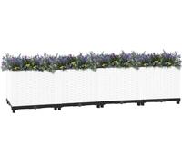 vidaXL Lit Surélevé, Jardinière pour Légumes Herbes, Bac à Plantes de Jardin, Pot de Fleurs d'Extérieur, Boîte de Plantation, Polypropylène