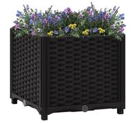 vidaXL Lit Surélevé Jardinière Bac à Fleurs Pot de Plantes Lit de Plantation Jardin Balcon Terrasse Extérieur 40x40x38 cm Polypropylène