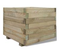 Lit Surélevé 50x50x40 Cm Bois Carré Vidaxl Vidaxl Vert
