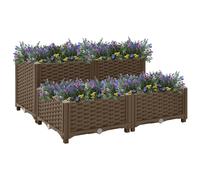 Vidaxl Lit Surélevé 80x80x38 Cm Polypropylène