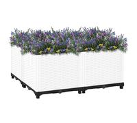vidaXL Lit Surélevé, Jardinière pour Légumes Herbes, Bac à Plantes de Jardin, Pot de Fleurs d'Extérieur, Boîte de Plantation, Polypropylène