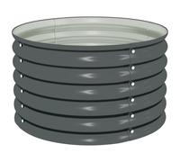 vidaXL Lit Surélevé 80x80x44 cm Acier Galvanisé Gris Jardinière Pot de Fleurs