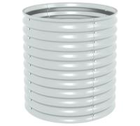 vidaXL Lit surélevé 80x80x81 cm Acier galvanisé argenté Jardinière Pot Fleurs