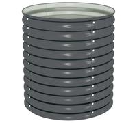 vidaXL Lit Surélevé 80x80x81 cm Acier Galvanisé Gris Jardinière Pot de Fleurs