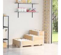 vidaXL Lit Surélevé à 3 Niveaux, Bac à Fleurs, Pot de Plantes, Boîte à Fleurs, Jardinière de Jardin Terrasse Extérieur, Bois 4010309 Or G