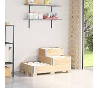 Vidaxl Collier De Palette À 3 Niveaux 120x80 Cm Bois De Pin Massif