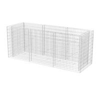Vidaxl Lit Surélevé À Gabion Acier 270x90x100 Cm Multicolore