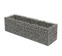 Vidaxl Lit Surélevé À Gabion Acier Galvanisé 180x50x50 Cm Gris