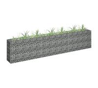 vidaXL Lit Surélevé à Gabion Parterre de Fleurs Plantes Jardin Terrasse Extérieur Arrière-cour Jardinière Acier Galvanisé 145638