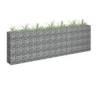 vidaXL Lit surélevé à gabion en acier galvanisé 270 x 30 x 90 cm