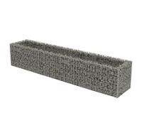 Vidaxl Lit Surélevé À Gabion Acier Galvanisé 270x50x50 Cm Gris