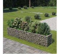 vidaXL Lit surélevé à gabion Acier galvanisé 270x50x50 cm 143563