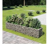 vidaXL Lit Surélevé à Gabion Acier Galvanisé 270x50x50 cm Jardinière Jardin 143563
