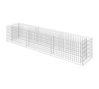 vidaXL Lit Surélevé à Gabion Acier Galvanisé 270x50x50 cm Jardinière Jardin 143563