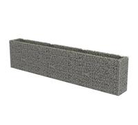Vidaxl Lit Surélevé À Gabion Acier Galvanisé 450x50x100 Cm Gris