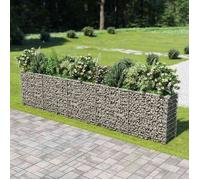 vidaXL Lit Surélevé à Gabion Acier Galvanisé 450x50x100 cm Jardinière Jardin 143564