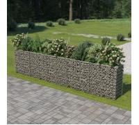 vidaXL Lit Surélevé à Gabion Acier Galvanisé 450x50x100 cm Jardinière Jardin 143564