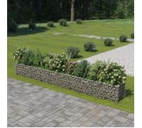 vidaXL Lit Surélevé à Gabion Acier Galvanisé 450x50x50 cm Jardinière Jardin 143565