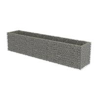 vidaXL Lit Surélevé Gabion Acier Galvanisé 450x90x100 cm Jardinière Jardin