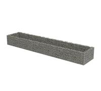 Vidaxl Lit Surélevé À Gabion Acier Galvanisé 450x90x50 Cm Gris