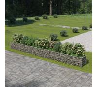 vidaXL Lit Surélevé à Gabion Acier Galvanisé 540x50x50 cm Jardinière Jardin 143567