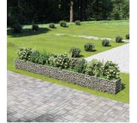 vidaXL Lit Surélevé à Gabion Acier Galvanisé 540x50x50 cm Jardinière Jardin 143567