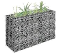 vidaXL Lit surélevé à gabion Acier galvanisé 90x30x60 cm