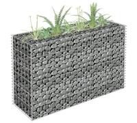 Vidaxl Lit Surélevé À Gabion Acier Galvanisé 90x30x60 Cm Gris