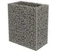 Vidaxl Lit Surélevé À Gabion Acier Galvanisé 90x50x100 Cm Gris