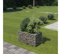 Vidaxl Lit Surélevé À Gabion Acier Galvanisé 90x50x50 Cm Gris